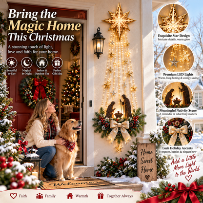 ✝️Bethlehem Star of Faith™ – Lighted Nativity Wall Decor