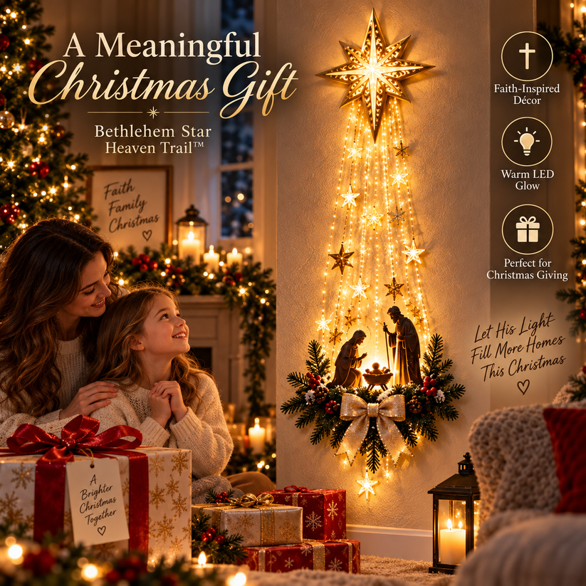 ✝️Bethlehem Star of Faith™ – Lighted Nativity Wall Decor