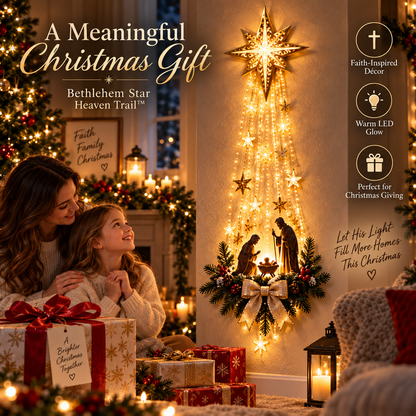 ✝️Bethlehem Star of Faith™ – Lighted Nativity Wall Decor