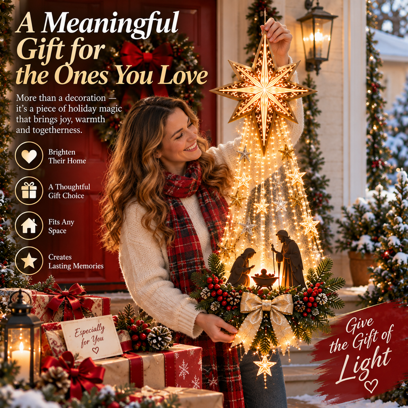 ✝️Bethlehem Star of Faith™ – Lighted Nativity Wall Decor