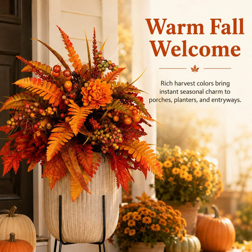 🍂Autumn Harvest Floral Garden Stake