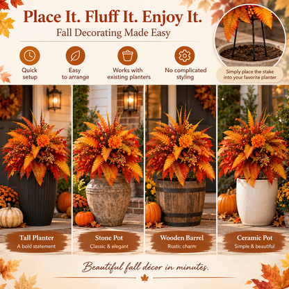 🍂Autumn Harvest Floral Garden Stake