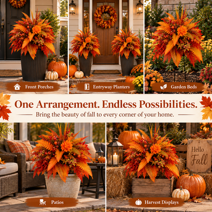 🍂Autumn Harvest Floral Garden Stake