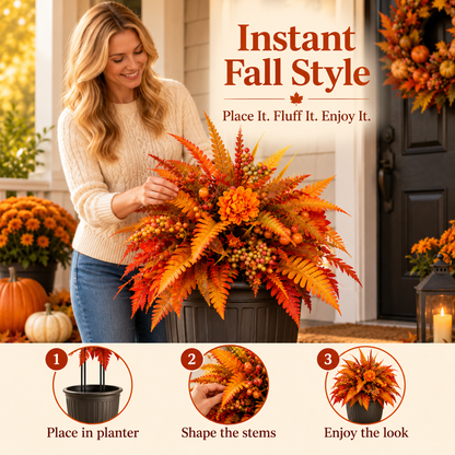 🍂Autumn Harvest Floral Garden Stake