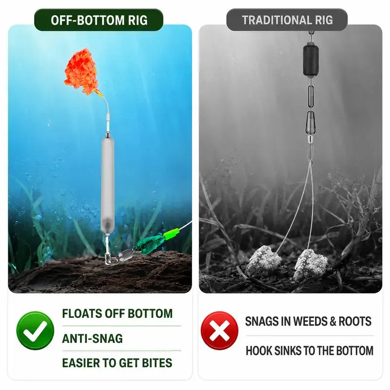 dht™⭐Anti-Snag Floating Bottom Hook Leaders🐟Pre-Tied Off Bottom Fishing Rig
