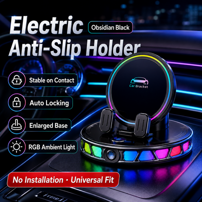 360° Rotating Wireless Charging Car Phone Mount with RGB Light