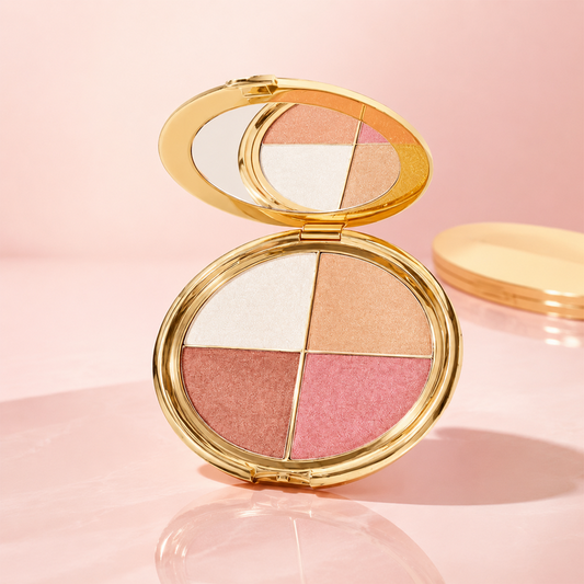 💄All‑In‑One Glow Makeup Palette: Eyeshadow, Blush, Highlighter, Contour Compact
