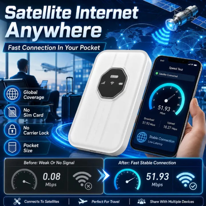 [Global Coverage, Free for Life] Boundless Portable Wi-Fi🛡️No SIM, No Contract, No Hidden Costs