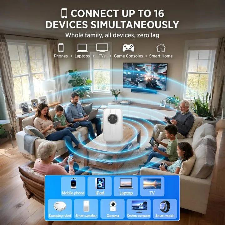 [Global Coverage, Free for Life] Boundless Portable Wi-Fi🛡️No SIM, No Contract, No Hidden Costs