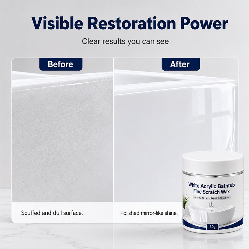 dht™⭐ Bathtub Scratch Repair Wax – White Acrylic Surface Touch-Up Kit