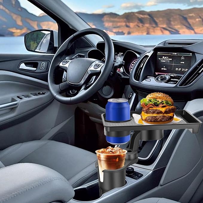 Universal Car Cup Holder Tray With Dining Table