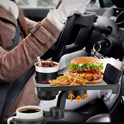 Universal Car Cup Holder Tray With Dining Table