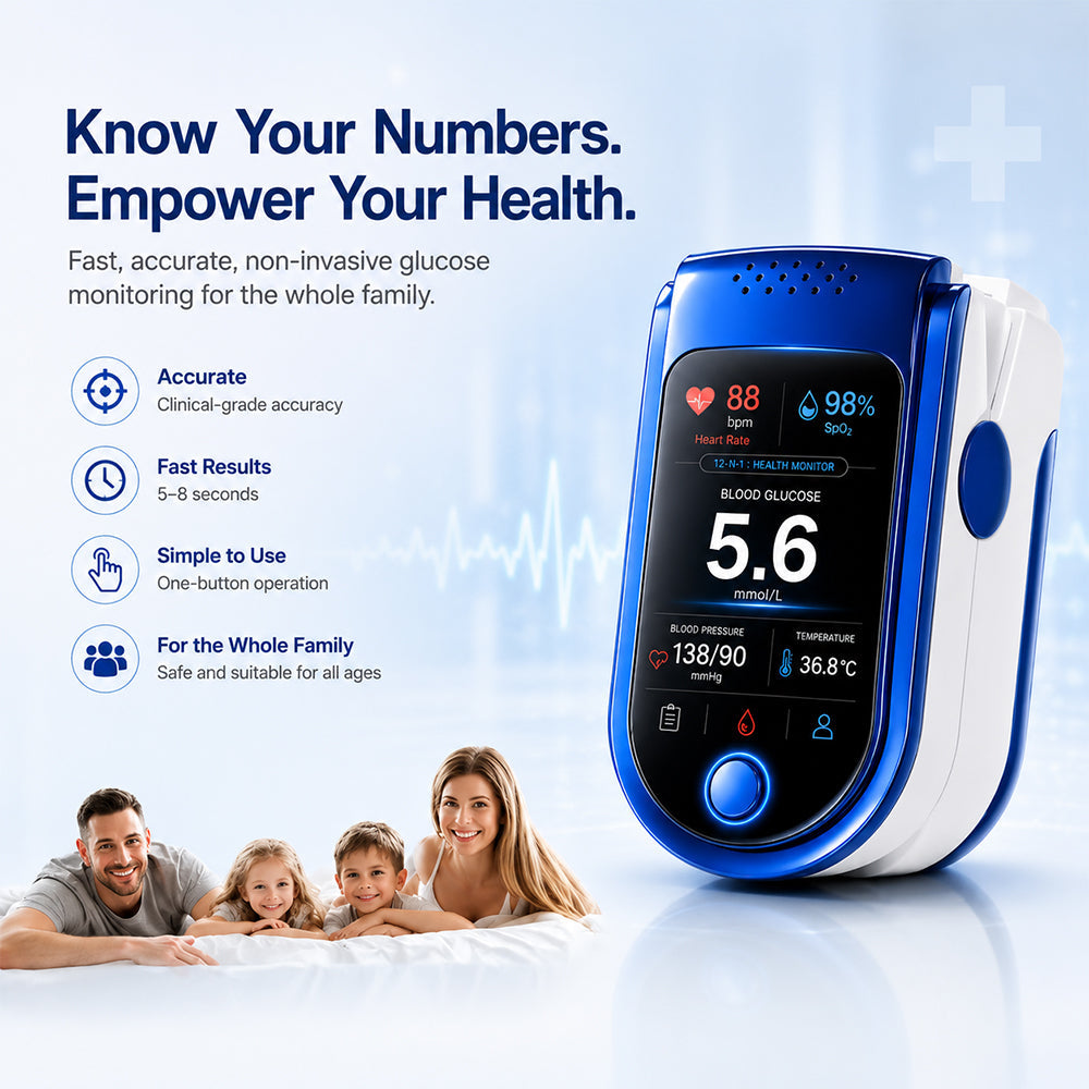 🧑‍⚕️Non-Invasive Daily Health Tracker | 💧 Needle-Free Wellness Trend Monitoring Device