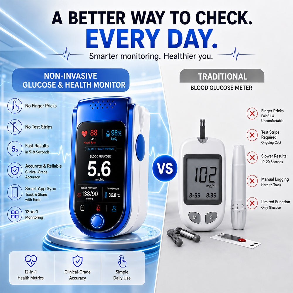🧑‍⚕️Non-Invasive Daily Health Tracker | 💧 Needle-Free Wellness Trend Monitoring Device