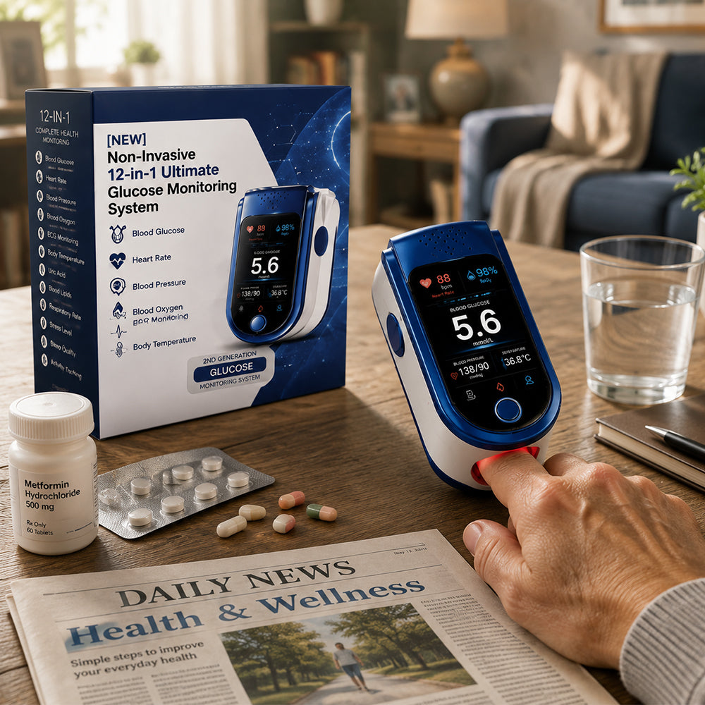 🧑‍⚕️Non-Invasive Daily Health Tracker | 💧 Needle-Free Wellness Trend Monitoring Device
