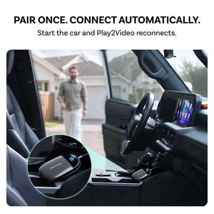 Play2Video X Wireless CarPlay/Android Auto All-in-1 Adapter
