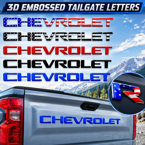 🚗3D Raised Tailgate Letters – Premium ABS Overlay Trim Stickers