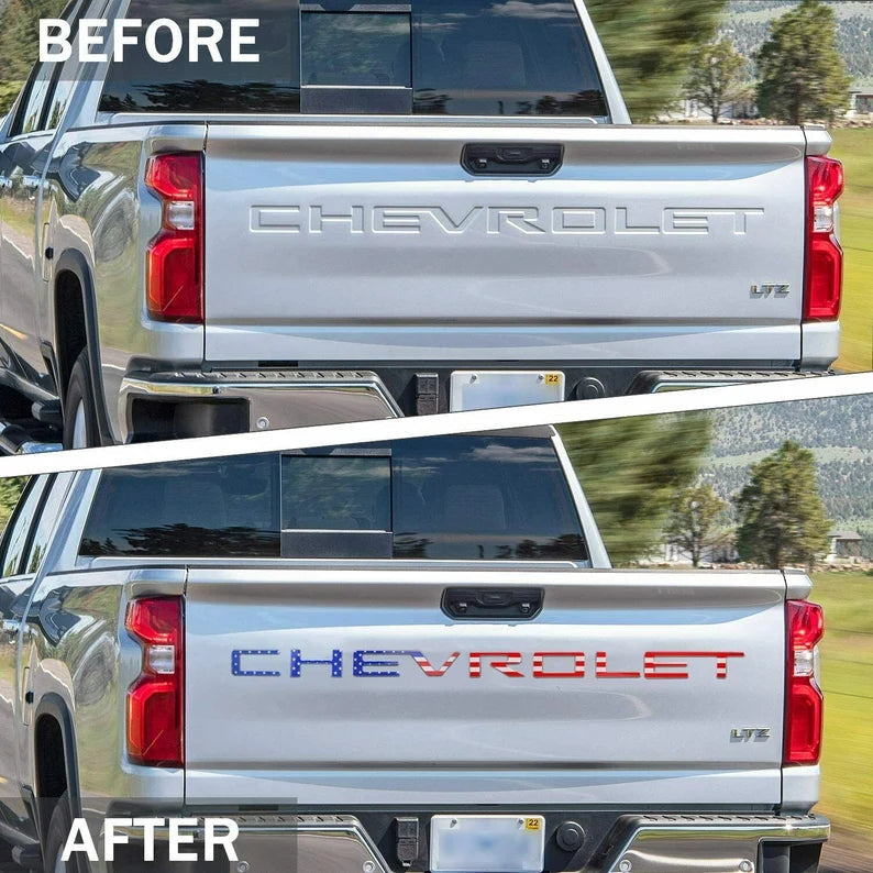 🚗3D Raised Tailgate Letters – Premium ABS Overlay Trim Stickers