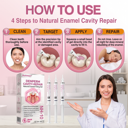 Natural enamel restoration gel for cavity repair