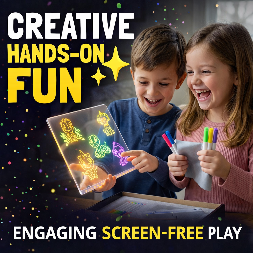 dht™⭐Rechargeable and Reusable LED Drawing Board For Children