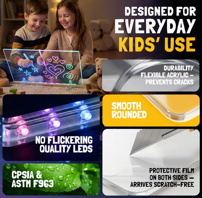 dht™⭐Rechargeable and Reusable LED Drawing Board For Children