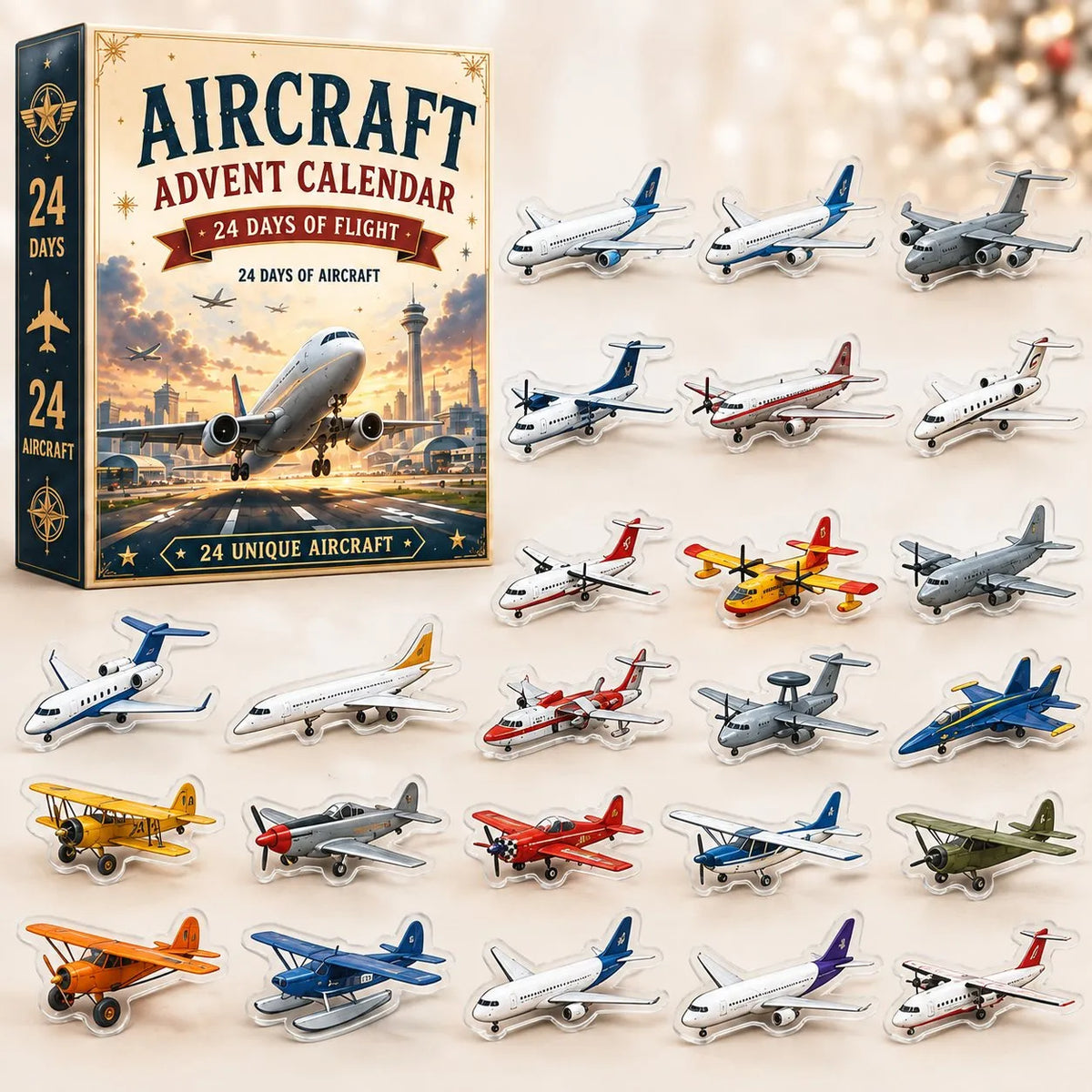 ✈️ Aircraft Advent Calendar 2026 | 24 Days of Flight with 24 Unique Miniature Airplanes, Jets & Aviation Collectibles 