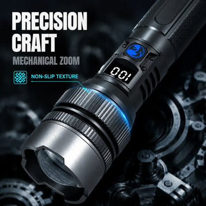 🔦Ultra Bright Tactical Rechargeable LED Flashlight, IP44 Waterproof, Portable Emergency Light for Camping & Hiking