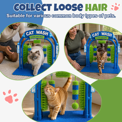 😺 Self-Grooming Cat Wash Station – Automatic Cat Grooming Brush