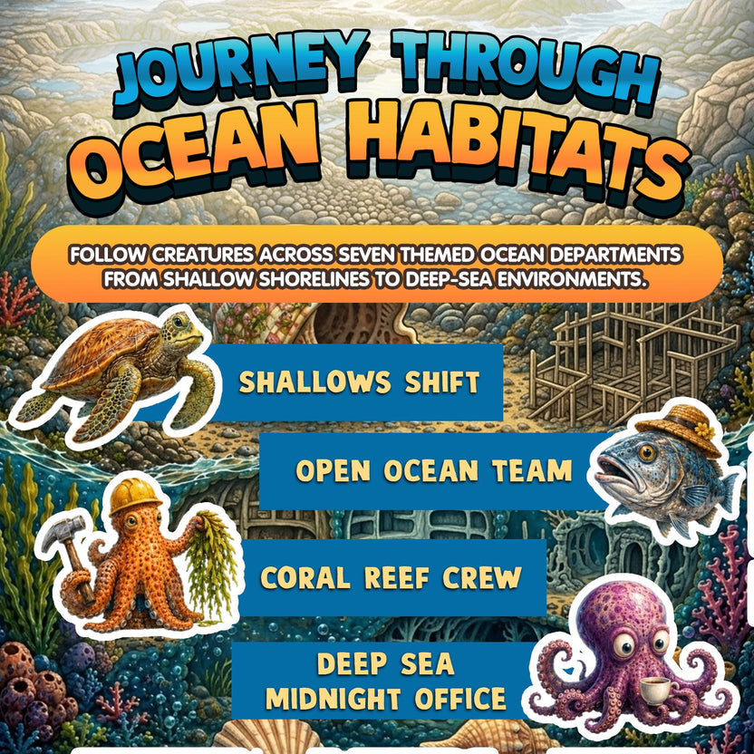 🧒The Secret & Curious Nature Encyclopedia Collection – Backyard & Ocean Creatures Set