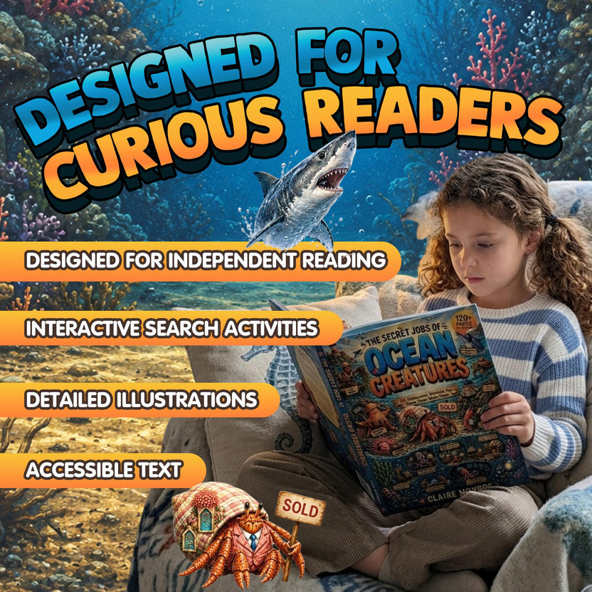 🧒The Secret & Curious Nature Encyclopedia Collection – Backyard & Ocean Creatures Set