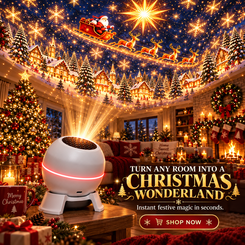 🎉✨Turn Any Room Into a Christmas Wonderland – Holiday Projection Night Light