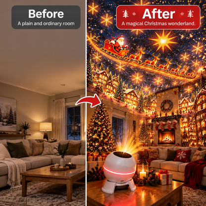 🎉✨Turn Any Room Into a Christmas Wonderland – Holiday Projection Night Light
