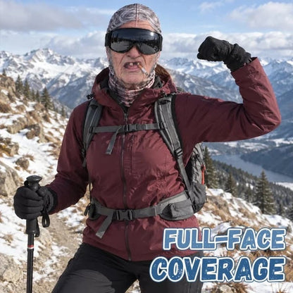 😎Funny ski mask with a realistic face – fun winter party equipment for outdoor groups