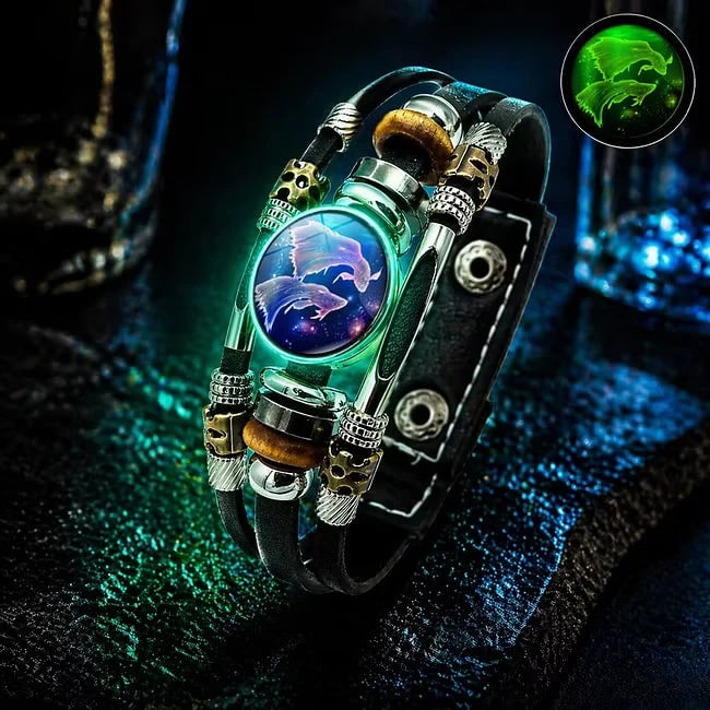 ♈ Glow-in-the-Dark Zodiac Bracelet – 12 Star Signs