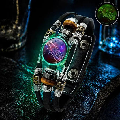 ♈ Glow-in-the-Dark Zodiac Bracelet – 12 Star Signs