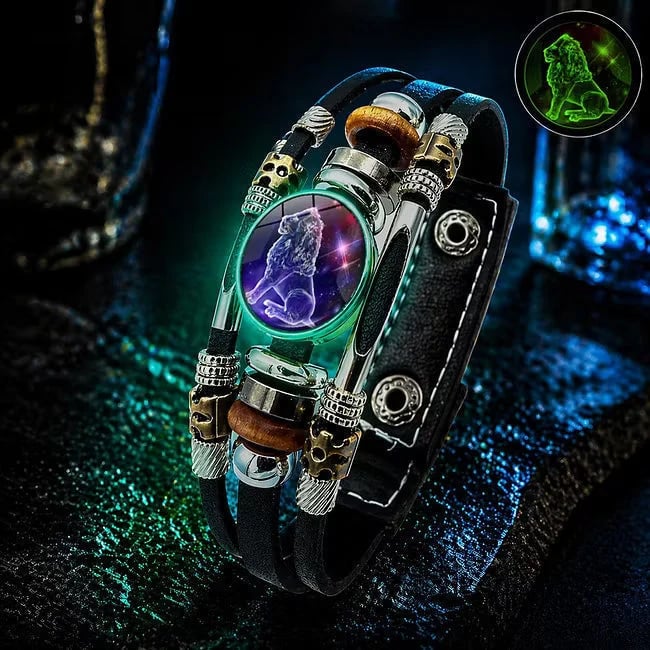 ♈ Glow-in-the-Dark Zodiac Bracelet – 12 Star Signs