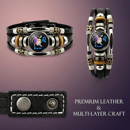 ♈ Glow-in-the-Dark Zodiac Bracelet – 12 Star Signs