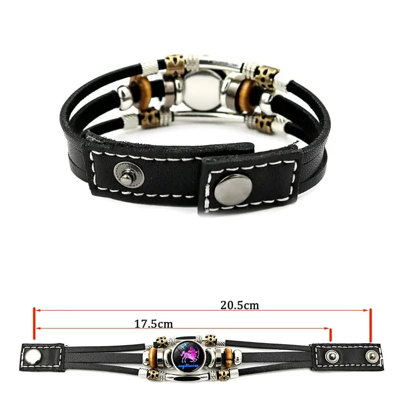 ♈ Glow-in-the-Dark Zodiac Bracelet – 12 Star Signs