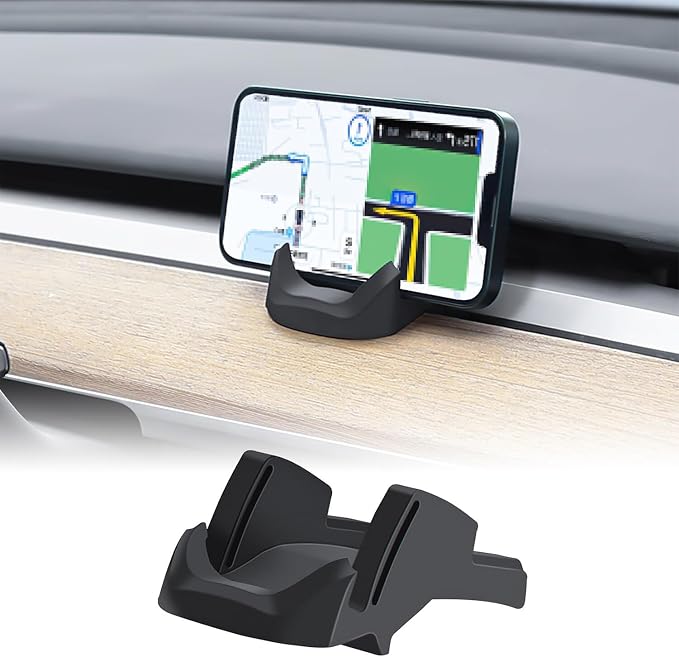 Phone Mount Holder Compatible with Tesla Model 3/Y 2021-2023 Model 3/Y 2024 Highland Accessories Silicone