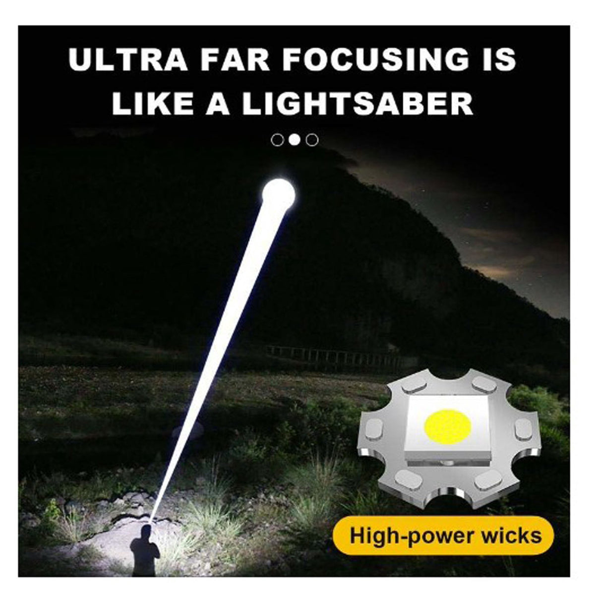 🔦Ultra Bright Tactical Rechargeable LED Flashlight, IP44 Waterproof, Portable Emergency Light for Camping & Hiking