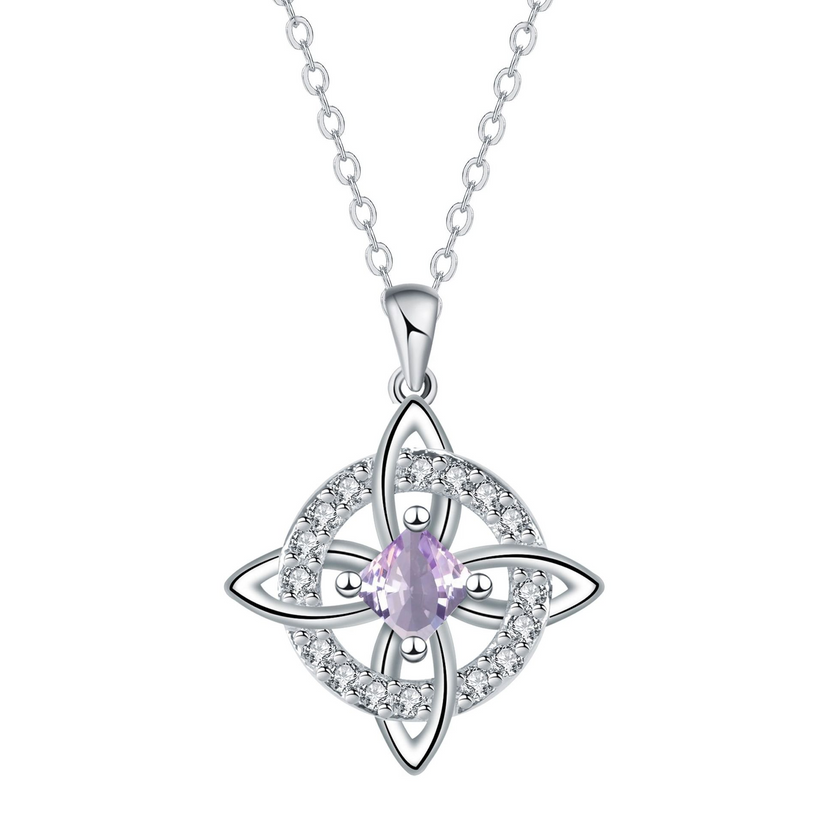 Mystical Birthstone Witches Knot Necklace – Natural Crystal 🔮💞Protect Your Loved Ones