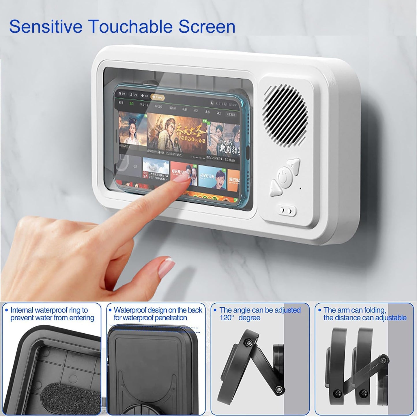 Waterproof Bluetooth Speaker Phone Case
