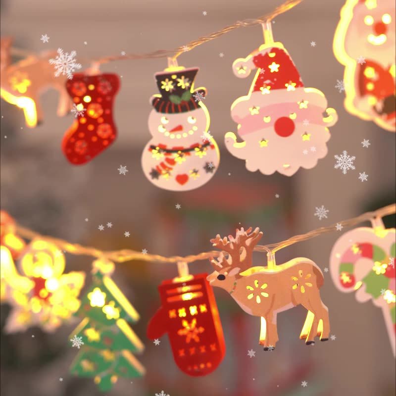 Christmas Decoration Party Supplies Metal LED Colorful Lights