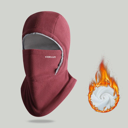 Winter Cycling Warm Windproof Face Mask Neckband Integrated Headgear