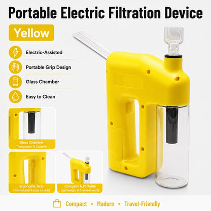  Portable Handheld Electric Filtration Device | Modern Glass Minimalist Design
