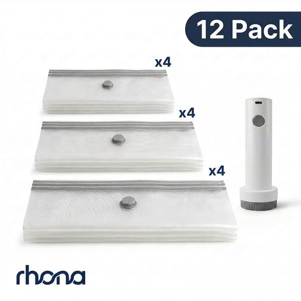 🏆 Voted Best Packing Hack 2026 🔥Cordless Travel Vacuum Bag Set