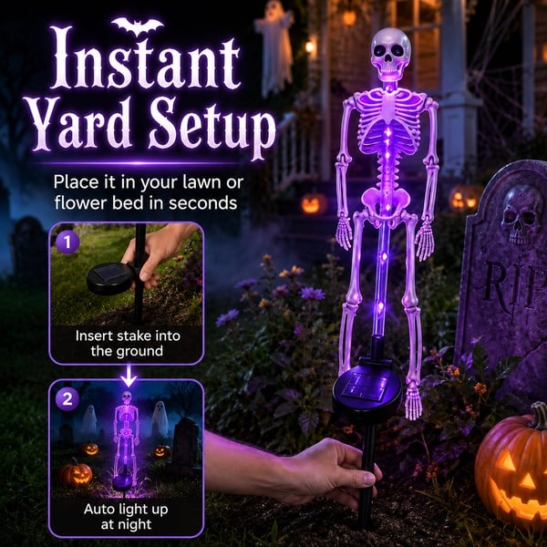 💀Solar Skeleton Yard Stake