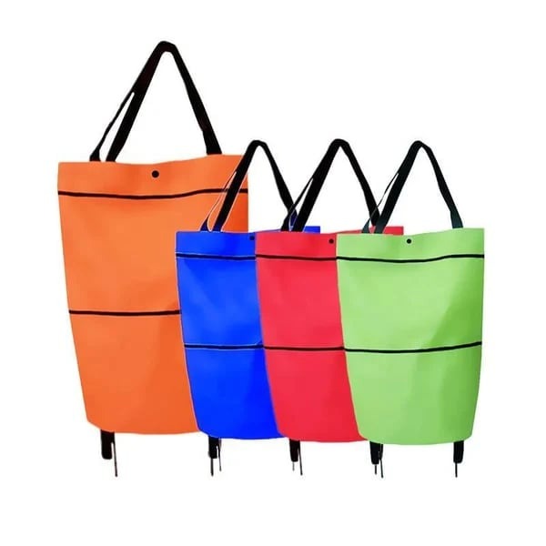 🛒2-in-1 Foldable Shopping Cart