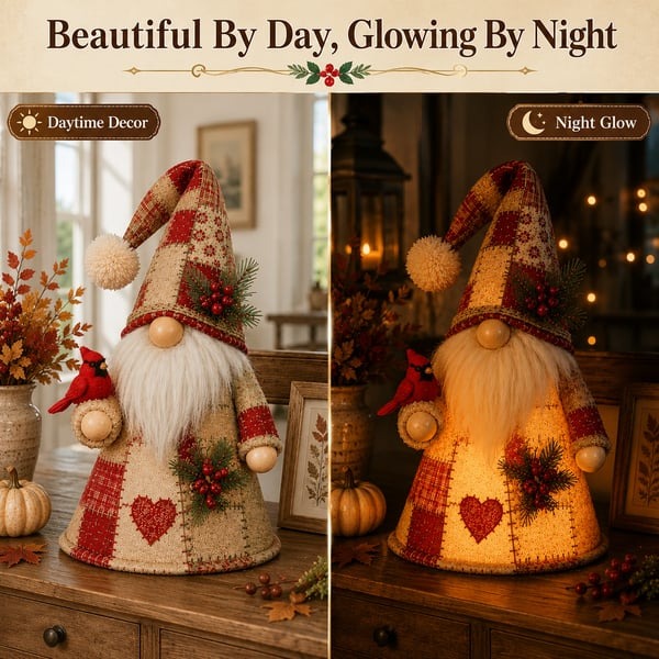 🐦 Patchwork Bird Gnome Light Collection