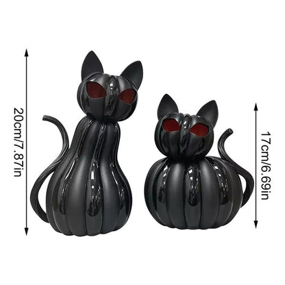 🎃 Halloween Glow-in-the-Dark Cat: 2-Piece Atmosphere Set